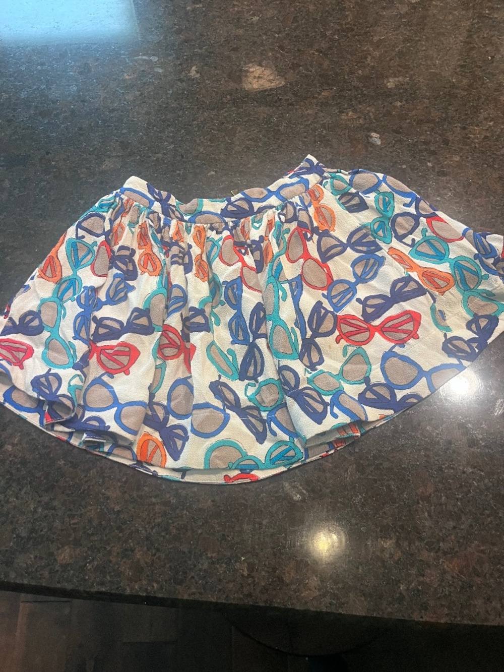 Kate Spade Girls sz 4 Coreen Sunglasses Print Crepe Skirt Summer Vacation Chic
